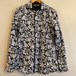 INC Floral B&W Button Down Men’s Dress Shirt